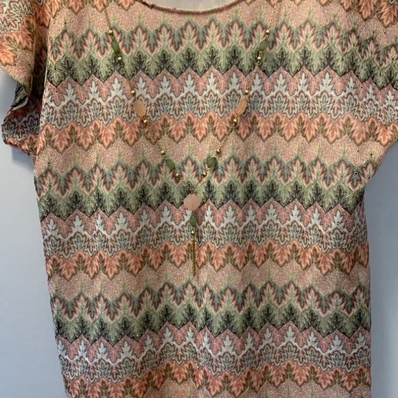 Alfred Dunner Lined Women’s Blouse Size M Detachable Necklace - Picture 6 of 8